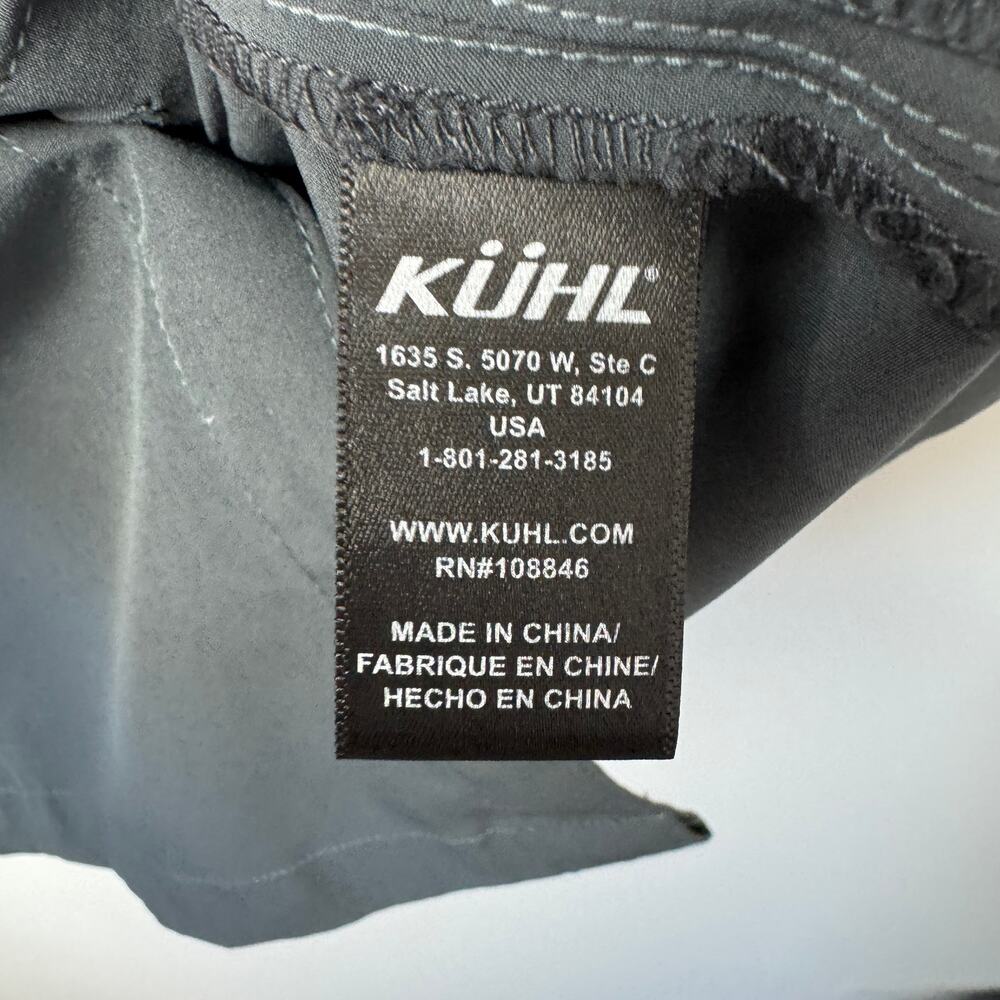 Kuhl Renegade Tufflex Men's Grey Short Sleeve Button Down Shirt XL - Picture 5 of 8